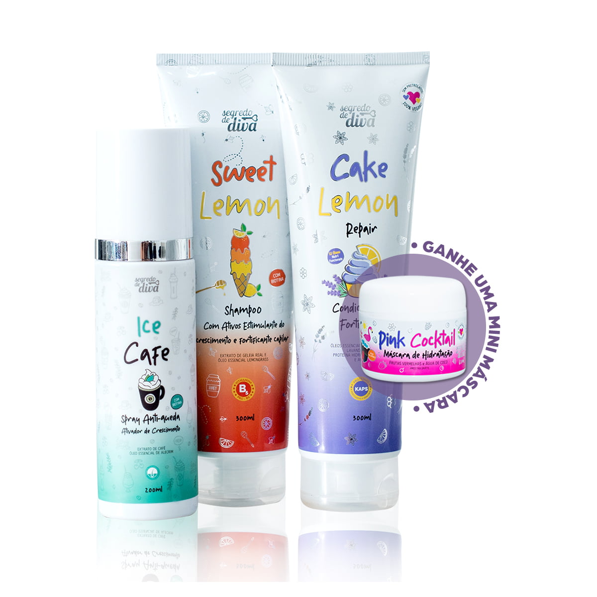 Trio fortificante capilar: shampoo, condicionador e tônico